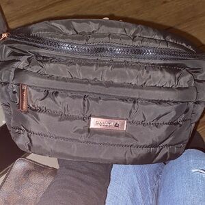 Reebok Black Quilted Belt Bag